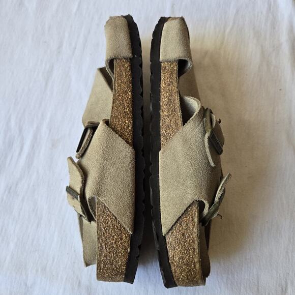 Birkenstock Tulum Women's Suede Cross Cross Slingback Sandals Beige Size 40/US 9 - Picture 8 of 11